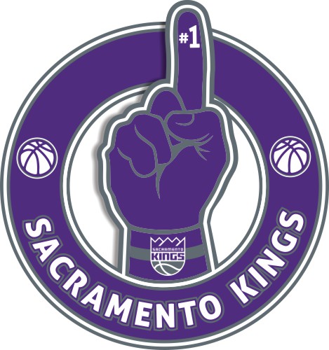 Number One Hand Sacramento Kings logo vinyl decal